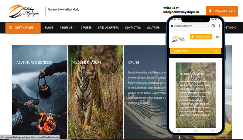 website designed for radhika digital